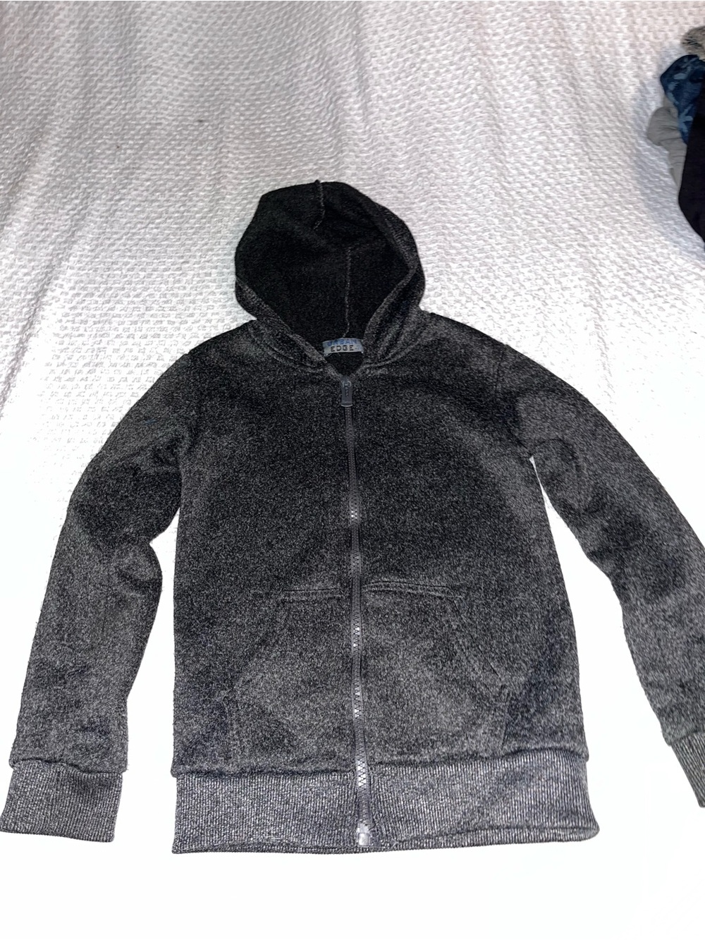 Urban Outfitters Men's Black Hooded Zip Sweater